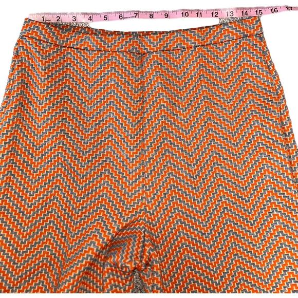 Vintage Queen Casuals Orange Gray Herringbone Flaired Pants vint size 13 fits 6 - Picture 4 of 8